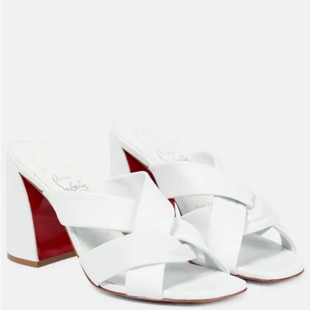 Christian Louboutin Dispo club mules pre-adorned.